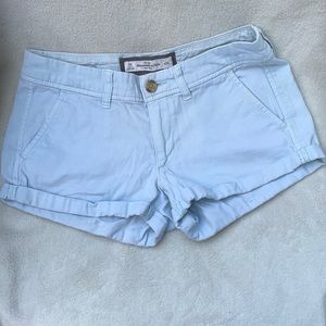 Abercrombie & Fitch cotton shorts, size 00, light blue